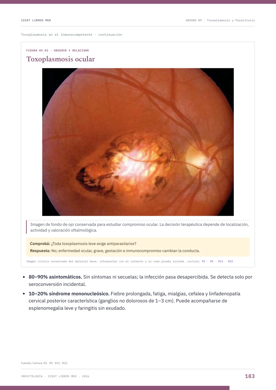 Página real seleccionada de Infectología