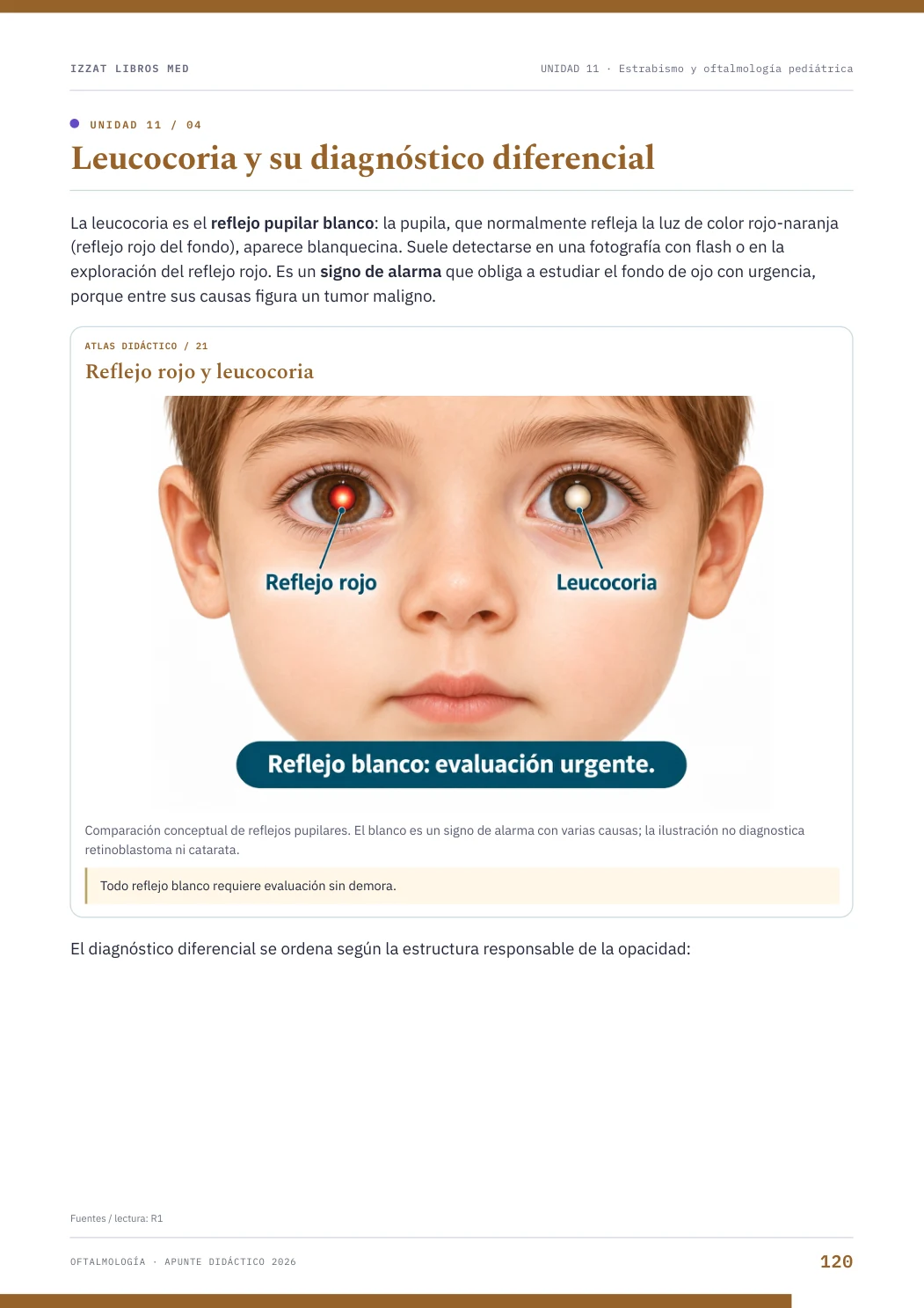 Página real seleccionada de Oftalmología