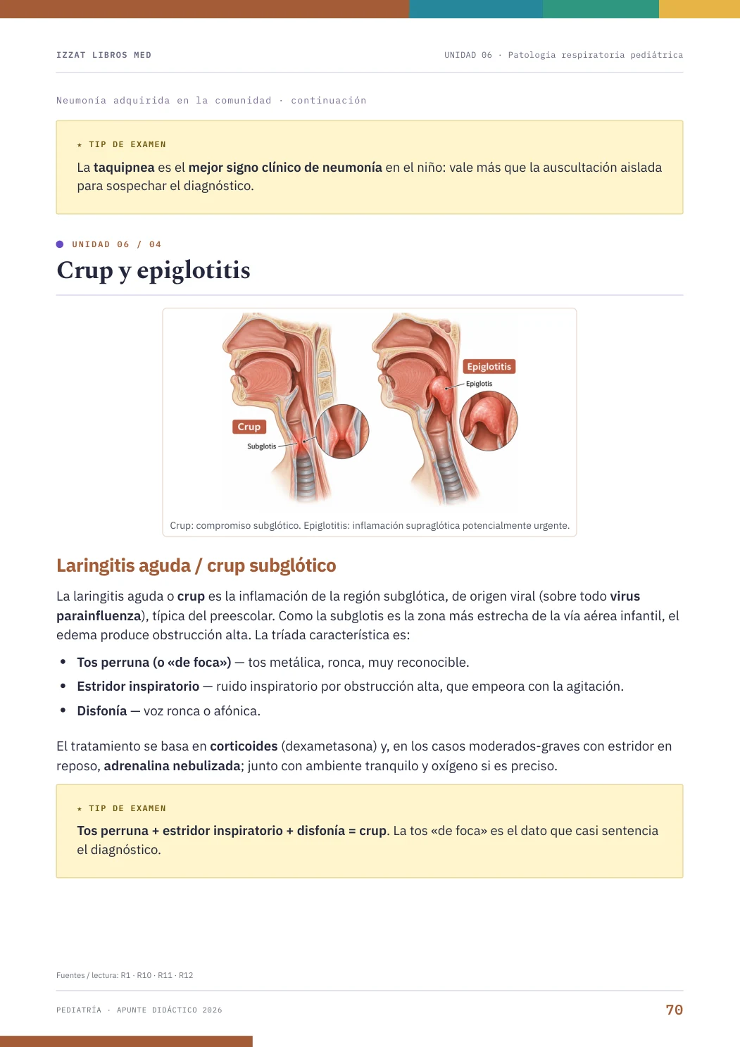 Página real seleccionada de Pediatría