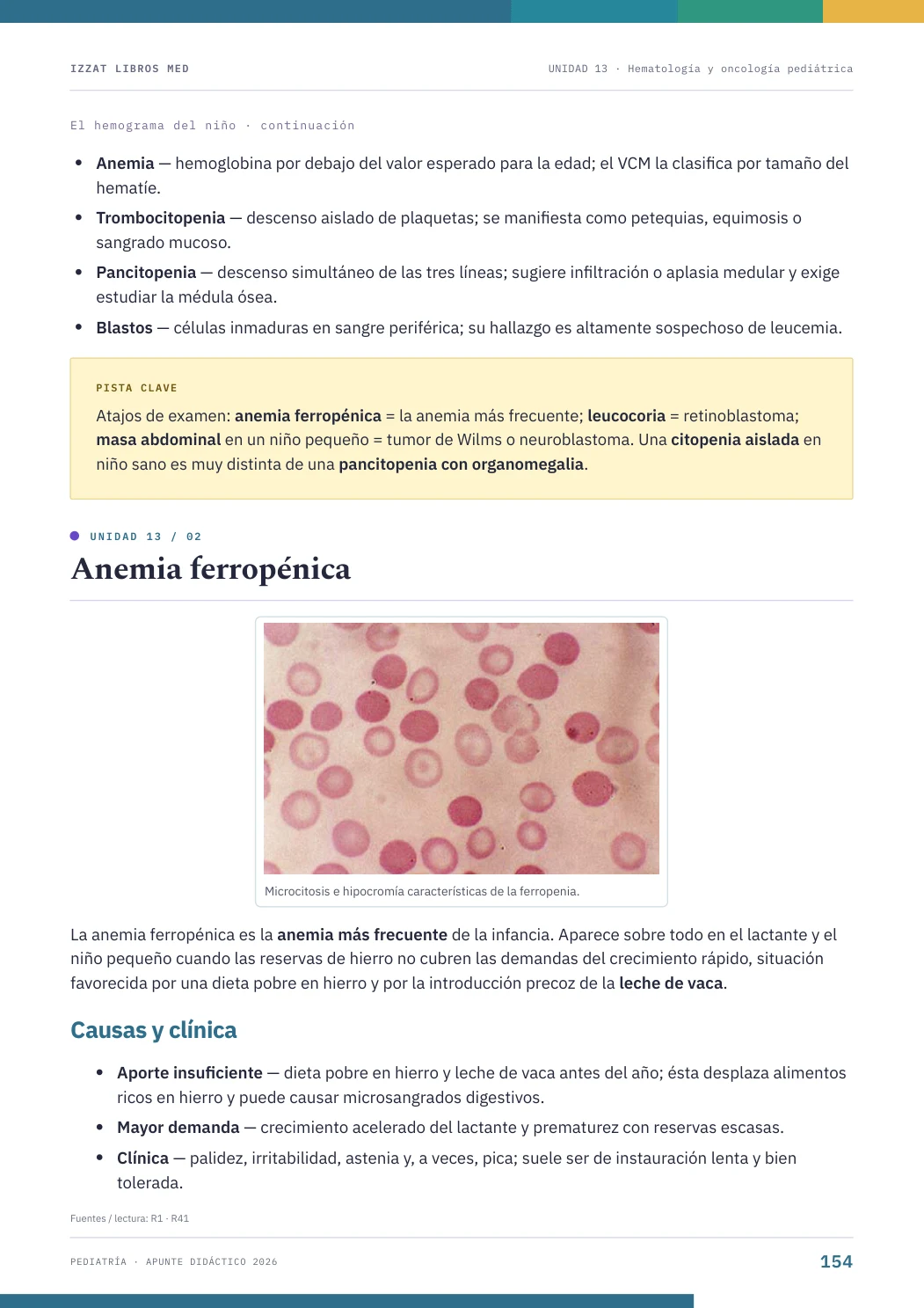 Página real seleccionada de Pediatría