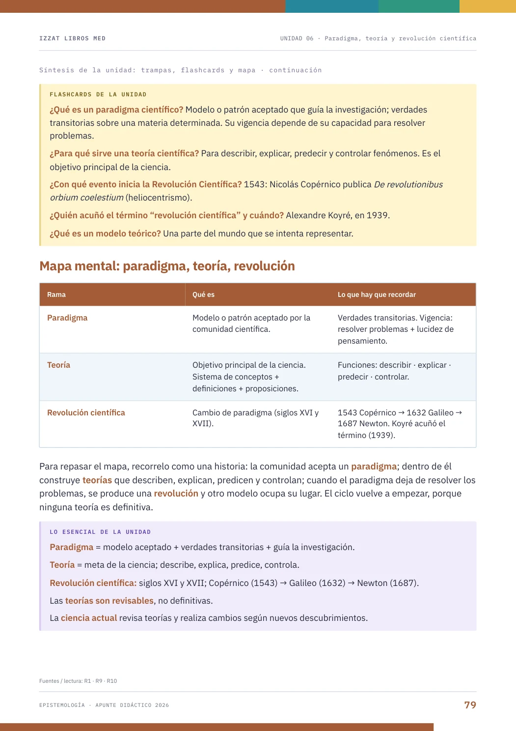 Página real seleccionada de Epistemología