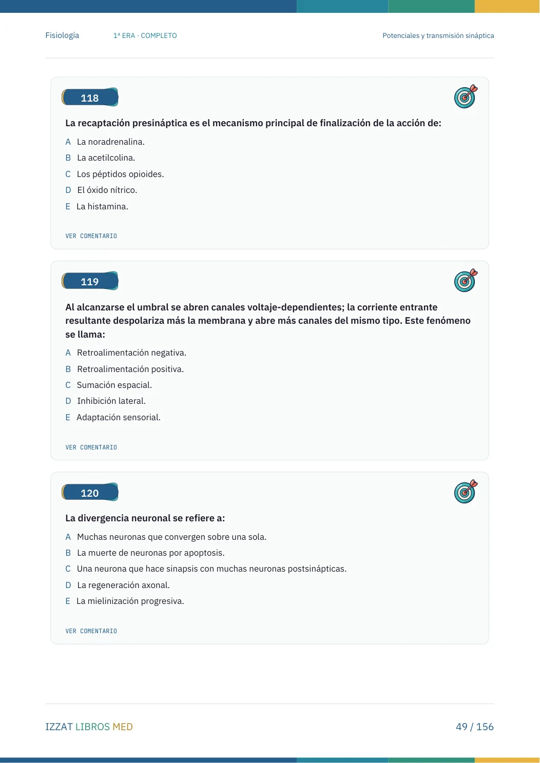 Página real seleccionada de Preguntero Fisiología 1ª ERA Completo