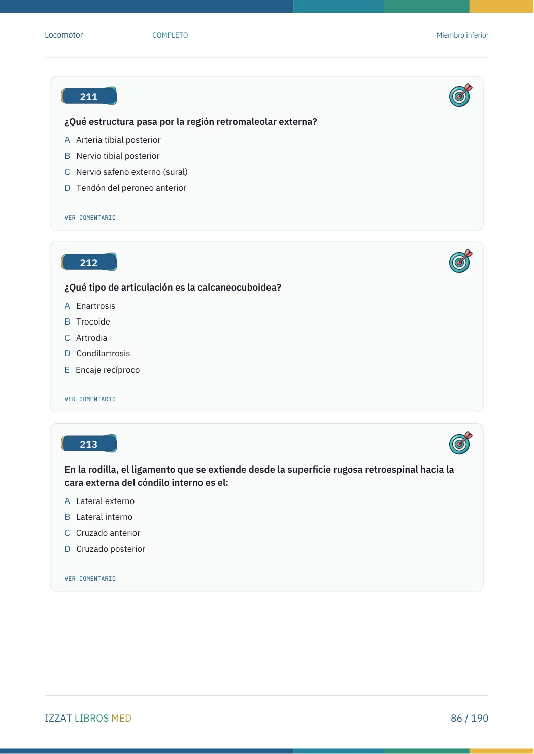 Página real seleccionada de Preguntero Locomotor Completo