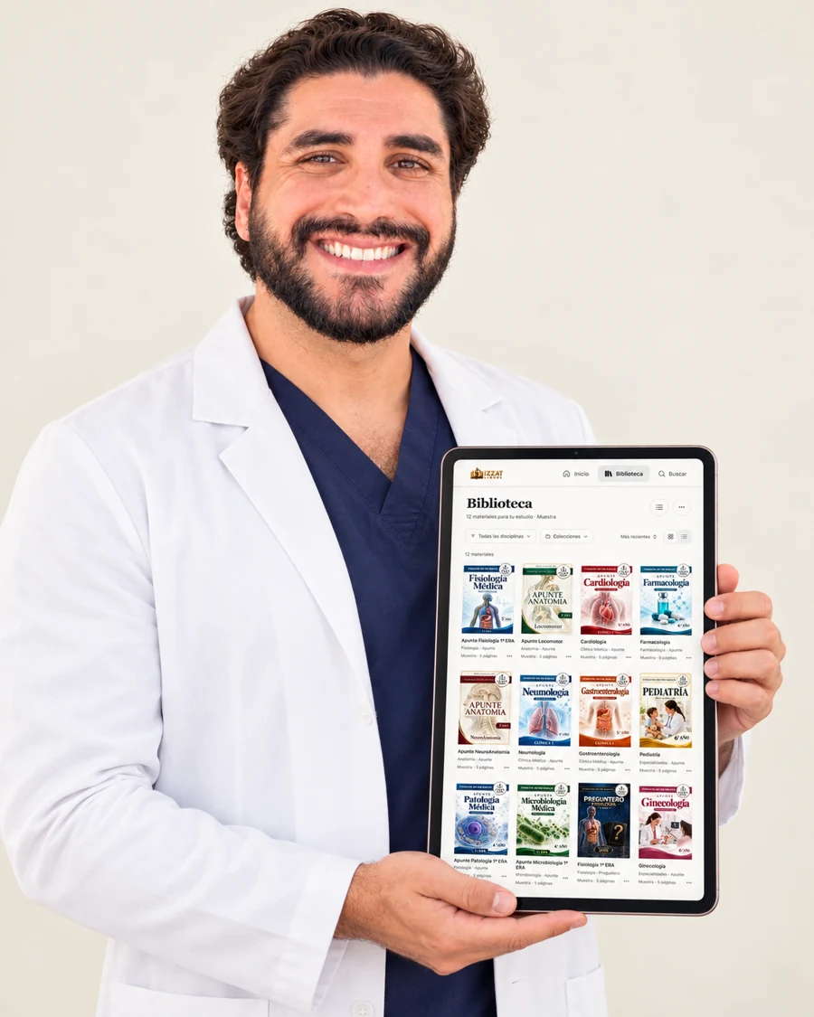 Izzat presenta la Biblioteca Médica en una tablet
